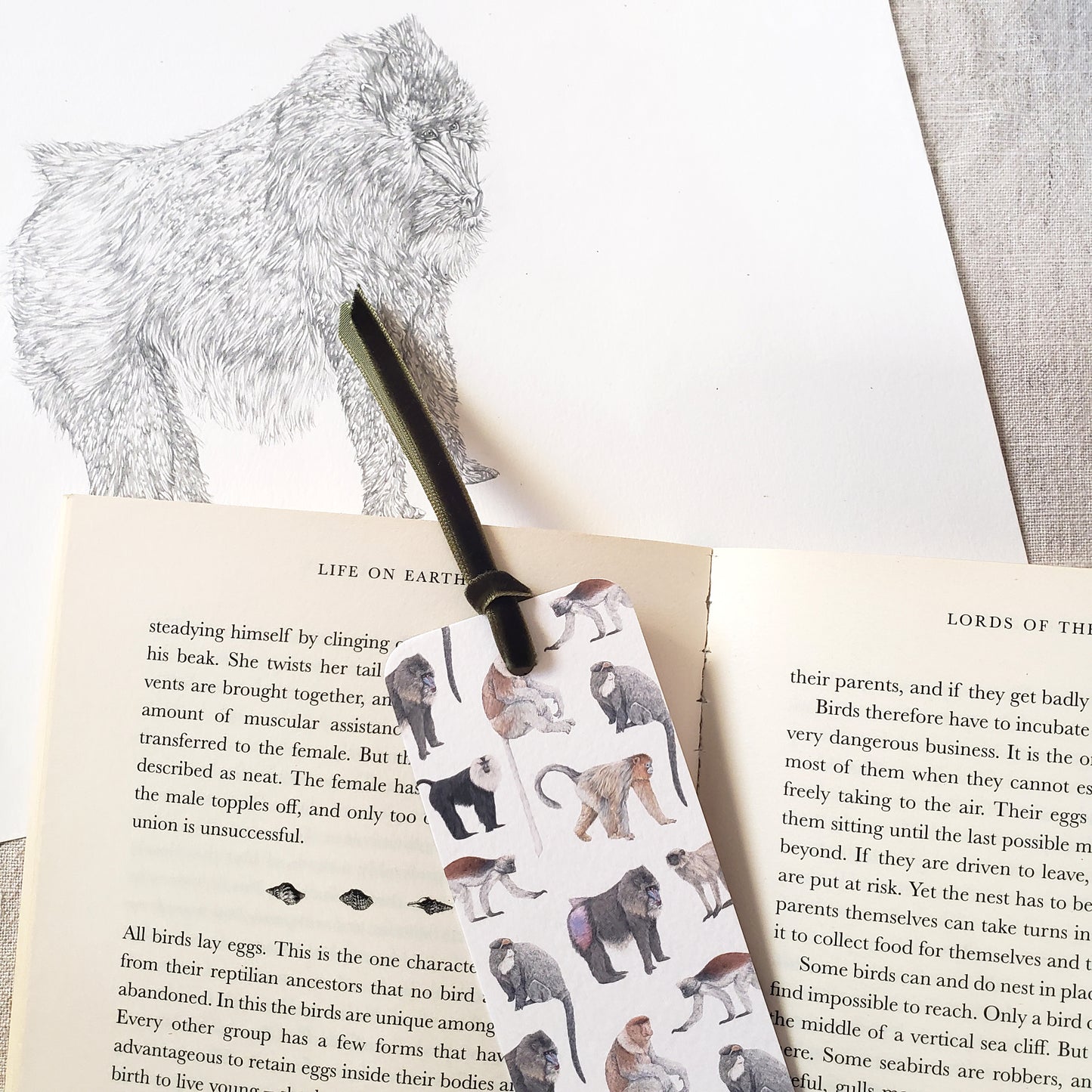 Monkey Bookmark