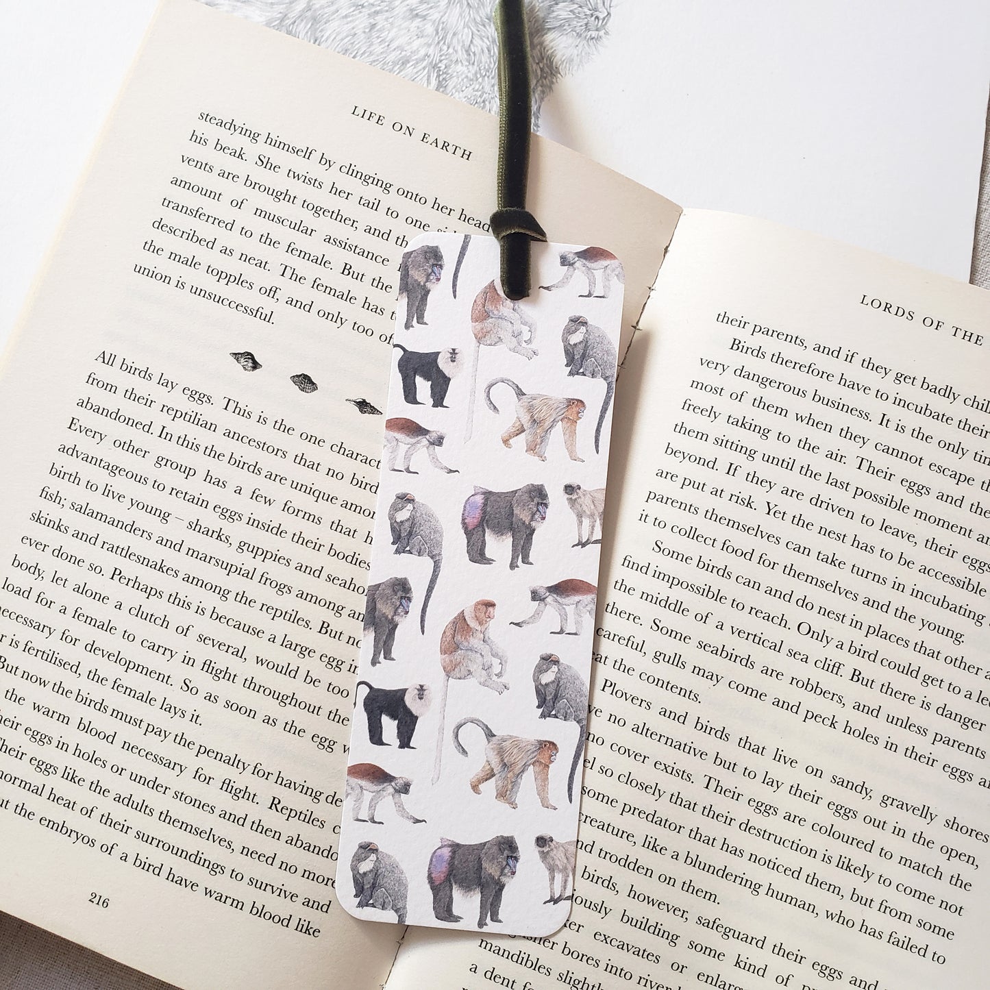 Monkey Bookmark