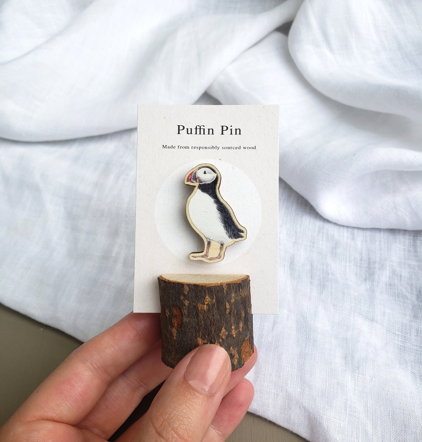 Puffin Wooden Pin