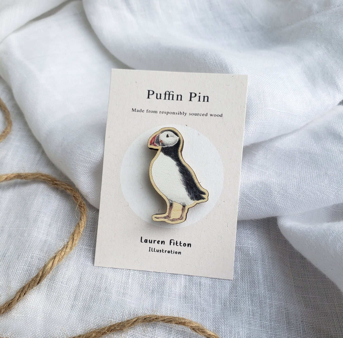 Puffin Wooden Pin