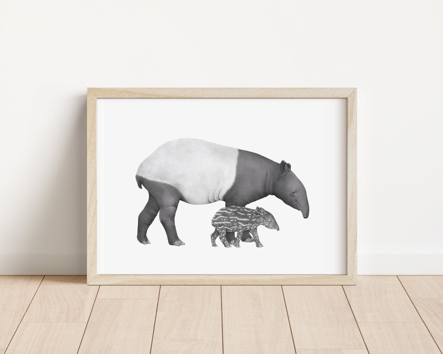 Tapir Mother and Baby Print