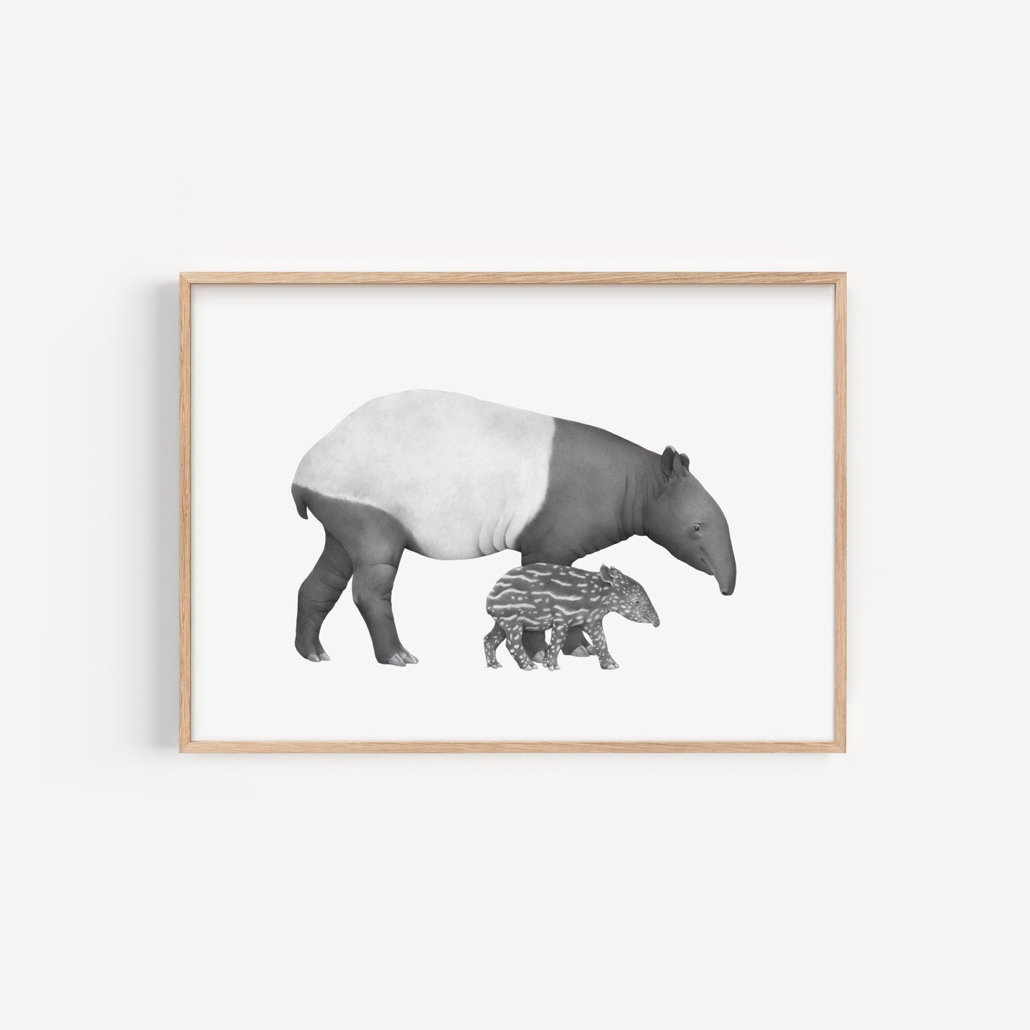 Tapir Mother and Baby Print