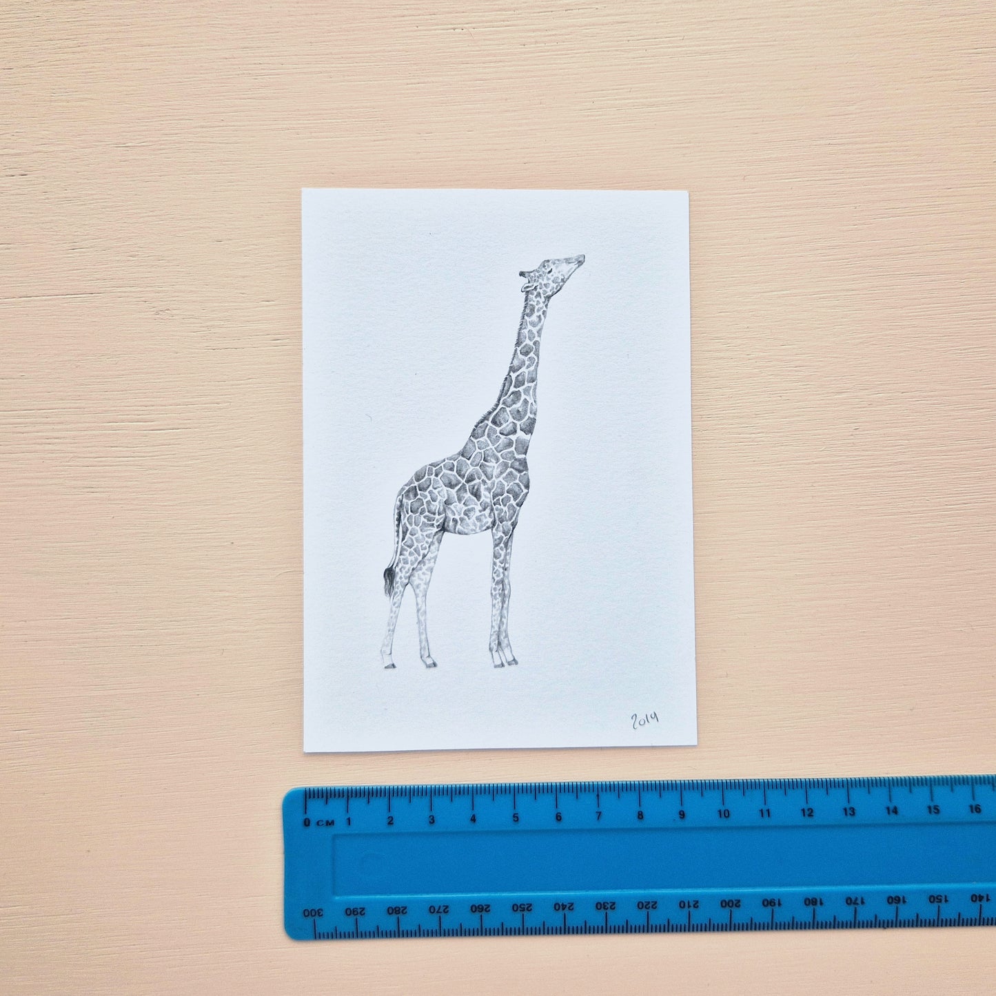 Mini Giraffe Original Drawing