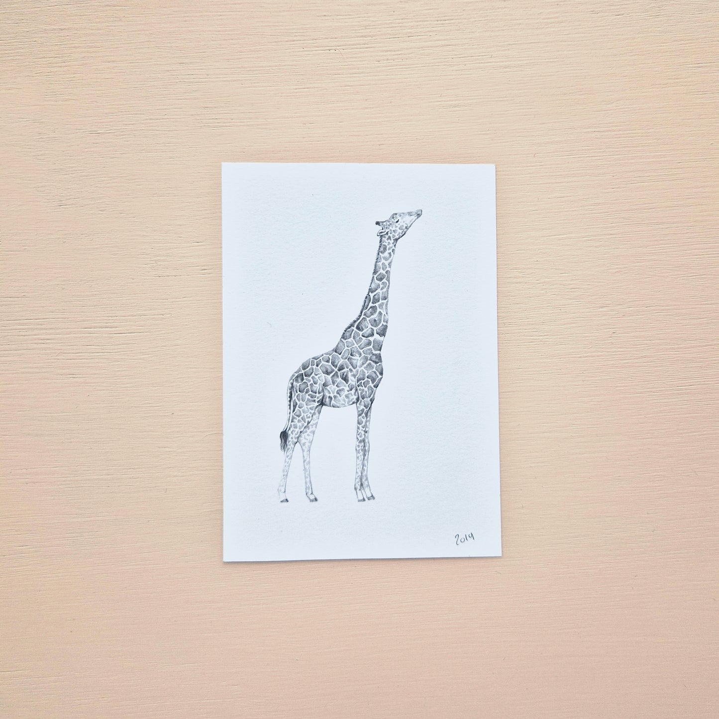 Mini Giraffe Original Drawing