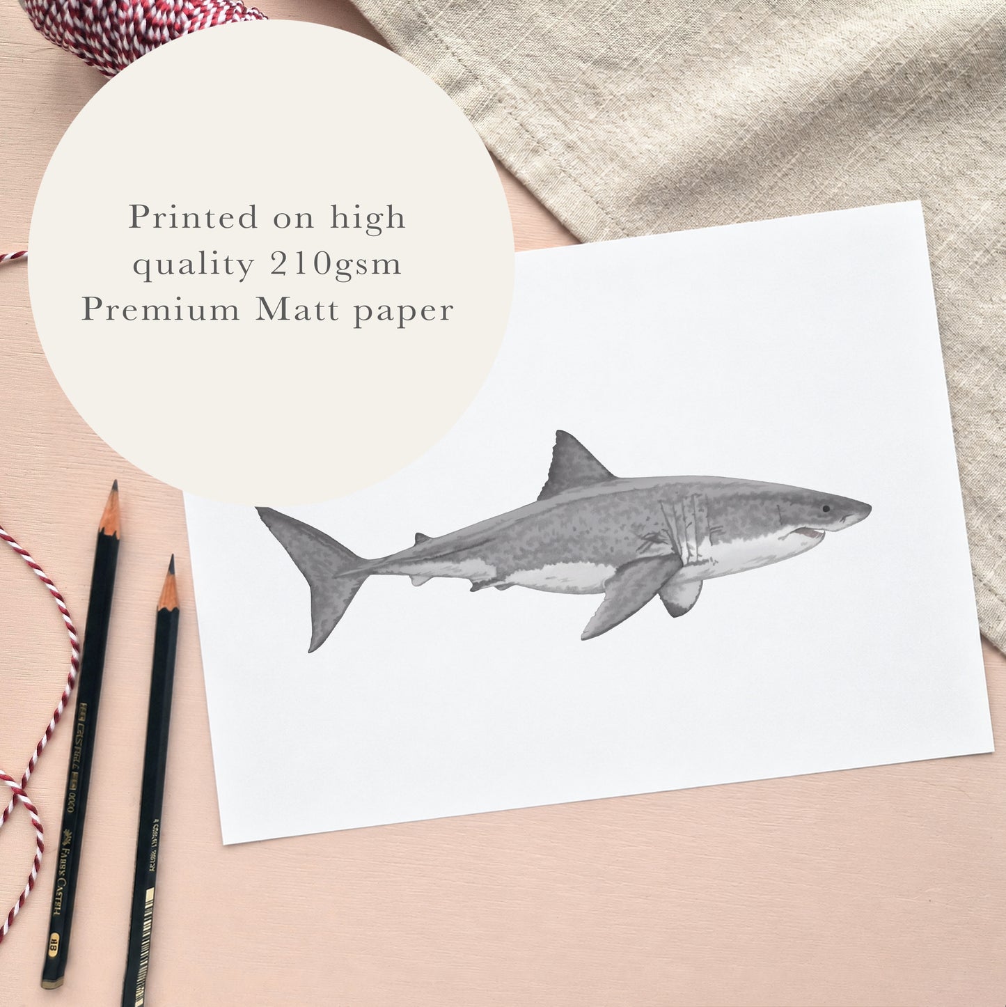 Great White Shark Print